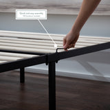 Carson Wood and Metal Platform Bed Frame with Headboard