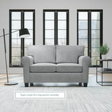 Willow Upholstered Traditional Rolled Arm Loveseat