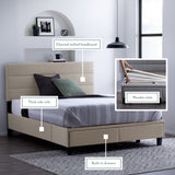 Johnson Upholstered Bed Frame with Storage Drawers
