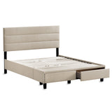 Johnson Upholstered Bed Frame with Storage Drawers