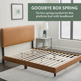 Faux Leather Platform Bed