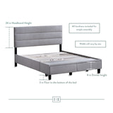 Johnson Upholstered Bed Frame with Storage Drawers