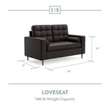 Lynnwood Upholstered Square Arm Loveseat