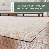 Vintage Oriental Cream and Beige Area Rug