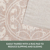 Vintage Oriental Cream and Beige Area Rug