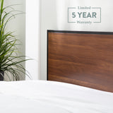 Carson Wood and Metal Platform Bed Frame with Headboard