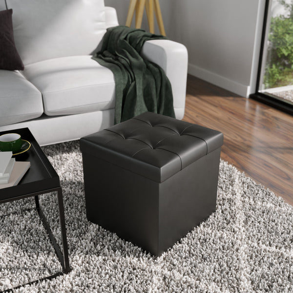 Foldable Square Storage Ottoman