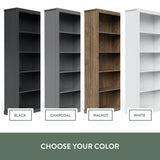 Sumac Laminate Five Shelf Bookcase