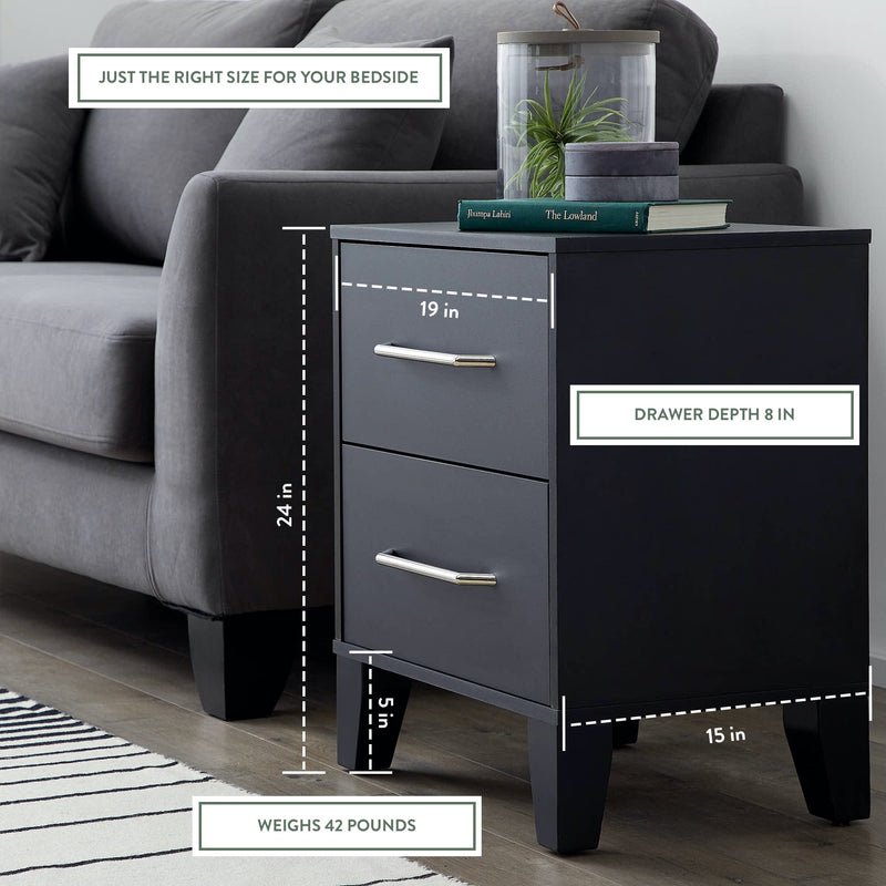 Daley 2 Drawer Nightstand