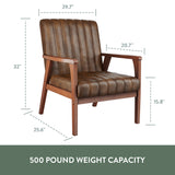 Carlton Exposed Wooden Arm Accent Chair