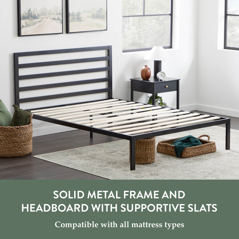 Cassidy Metal Bedframe with Metal Headboard