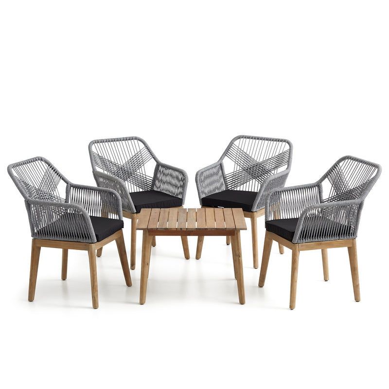 Lindon Woven Rope Patio Set