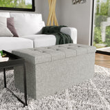 Foldable Rectangle Storage Ottoman