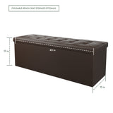 Foldable Bench Storage Ottoman