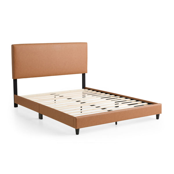 Faux Leather Platform Bed