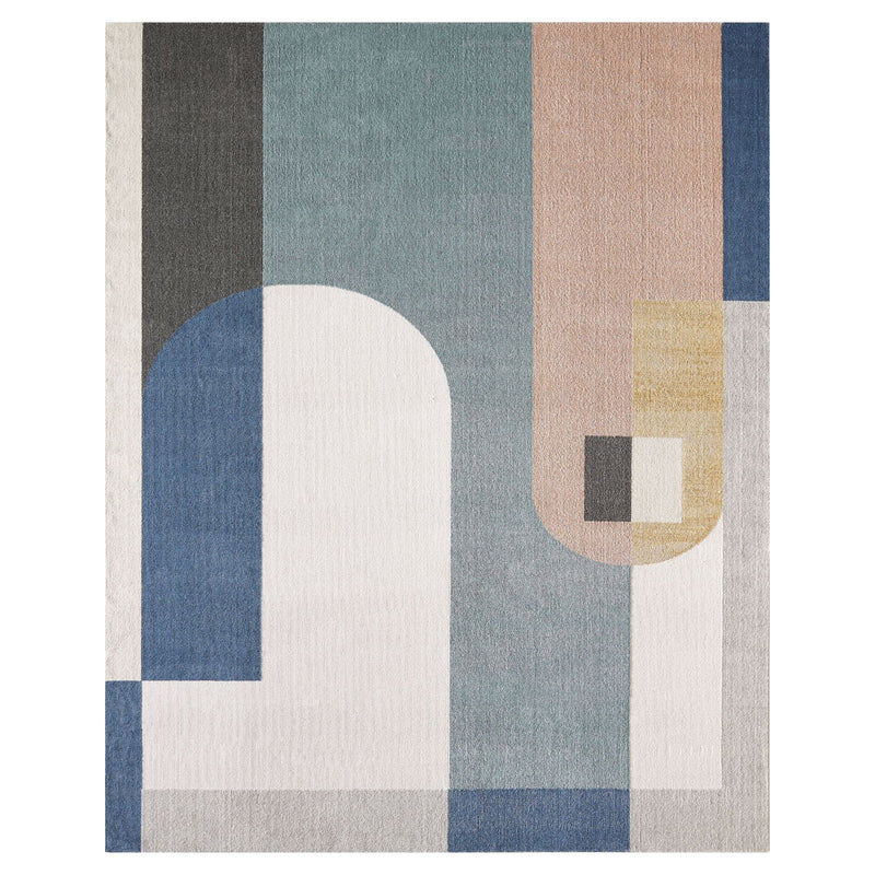 Abstract Geometric Block Area Rug