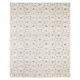 Abstract Triangle Pattern Area Rug - Cream & Gray