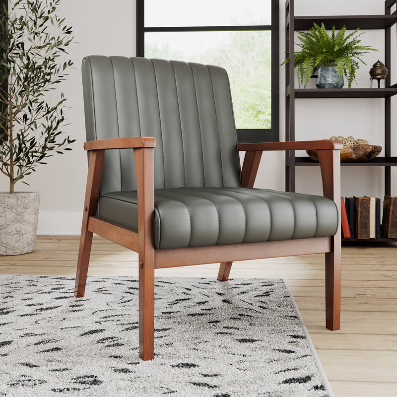 Carlton Exposed Wooden Arm Accent Chair
