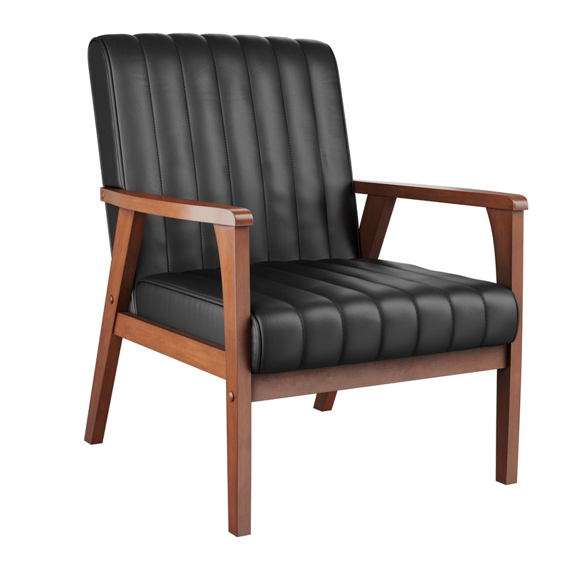 Carlton Exposed Wooden Arm Accent Chair